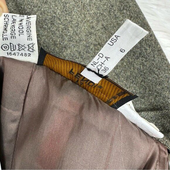 Fendi Women's Green Tweed Designer Virgin Wool Career Pencil Skirt FR38/W25 - Picture 11 of 15